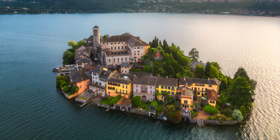 Cruising to Isola San Guilio and Lake Orta’s island monastery